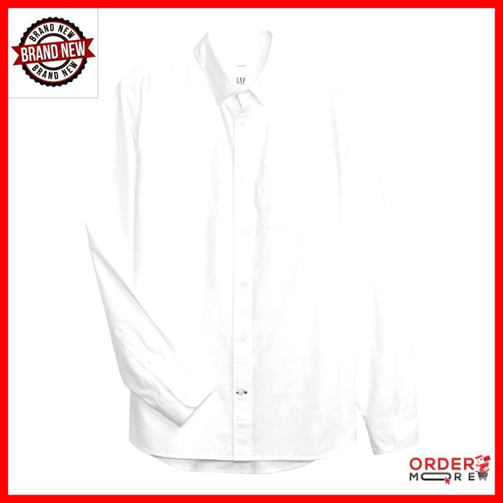 Men's Long Sleeve Oxford Button Down Shirt Regular Fit Cotton